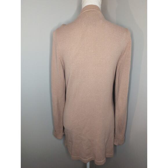 Cottagecore Twelve by Twelve woven bow pastel pink button up cardigan M - Picture 4 of 9